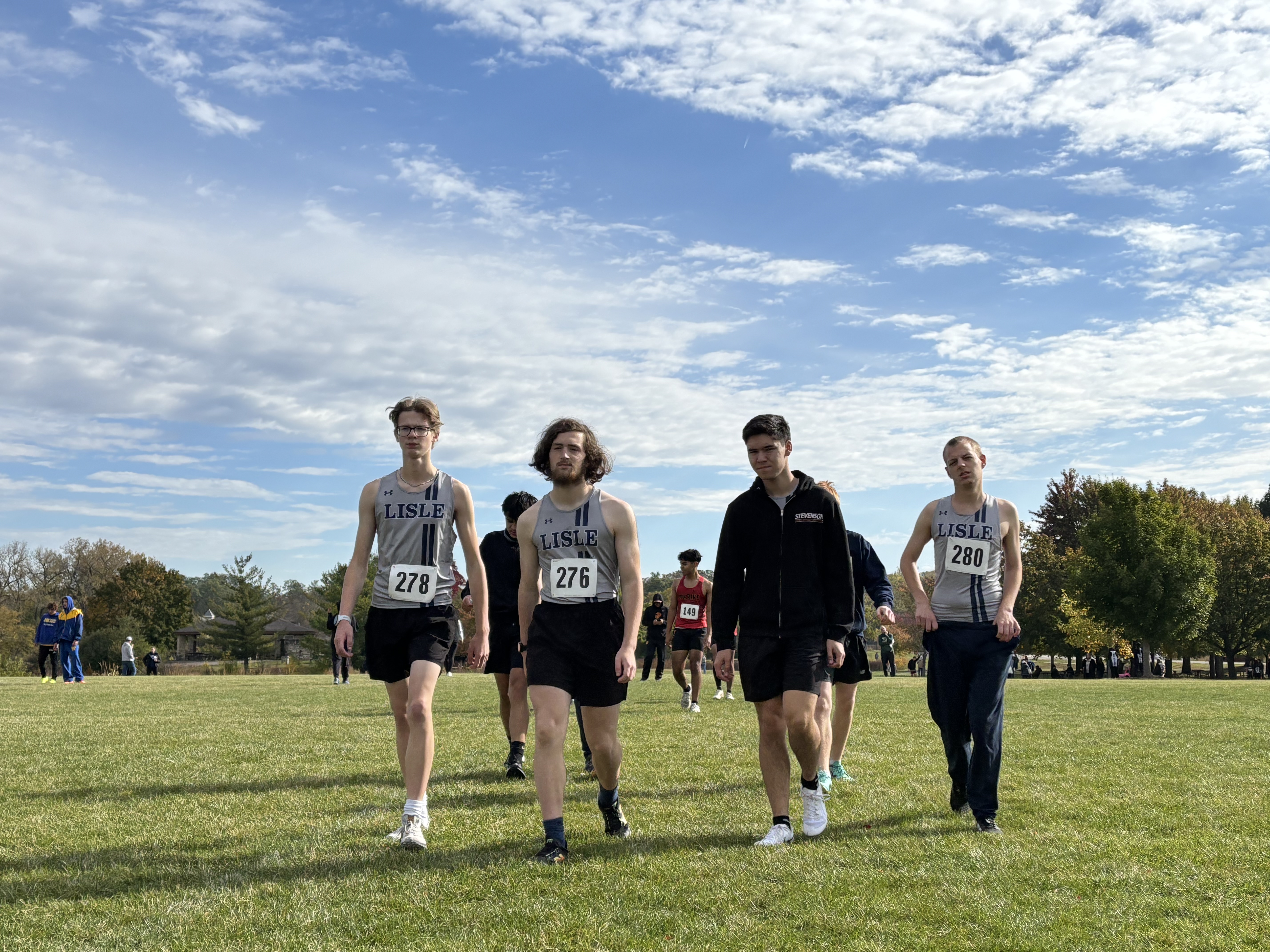 2025 Lisle Boys Cross Country Team at IHSA 1A Regional
